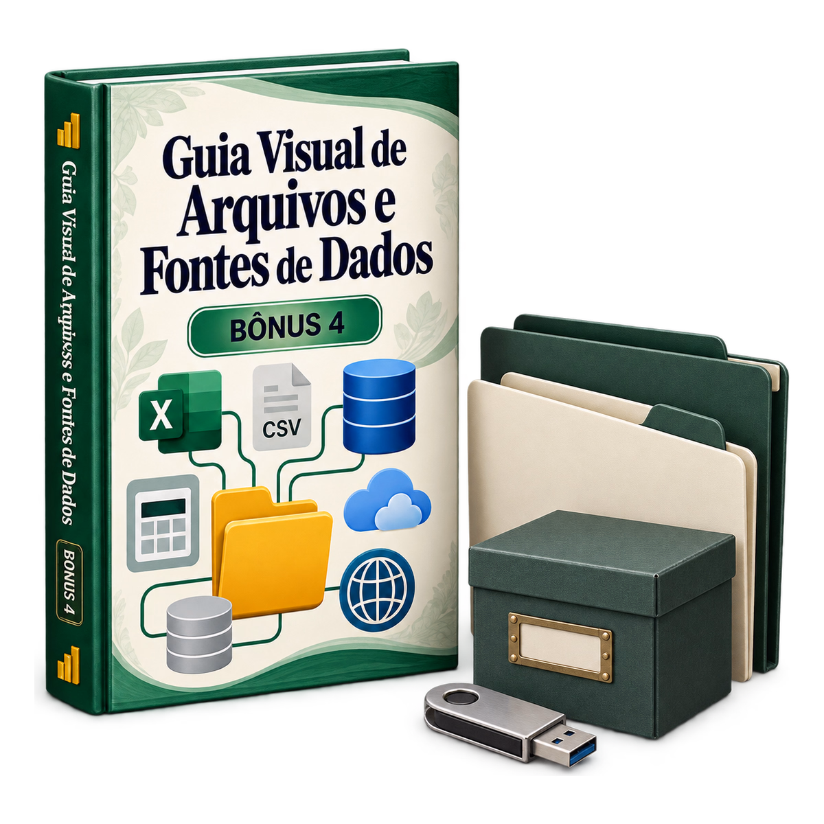 Guia Visual de Arquivos e Fontes de Dados com objetos relacionados ao conteúdo