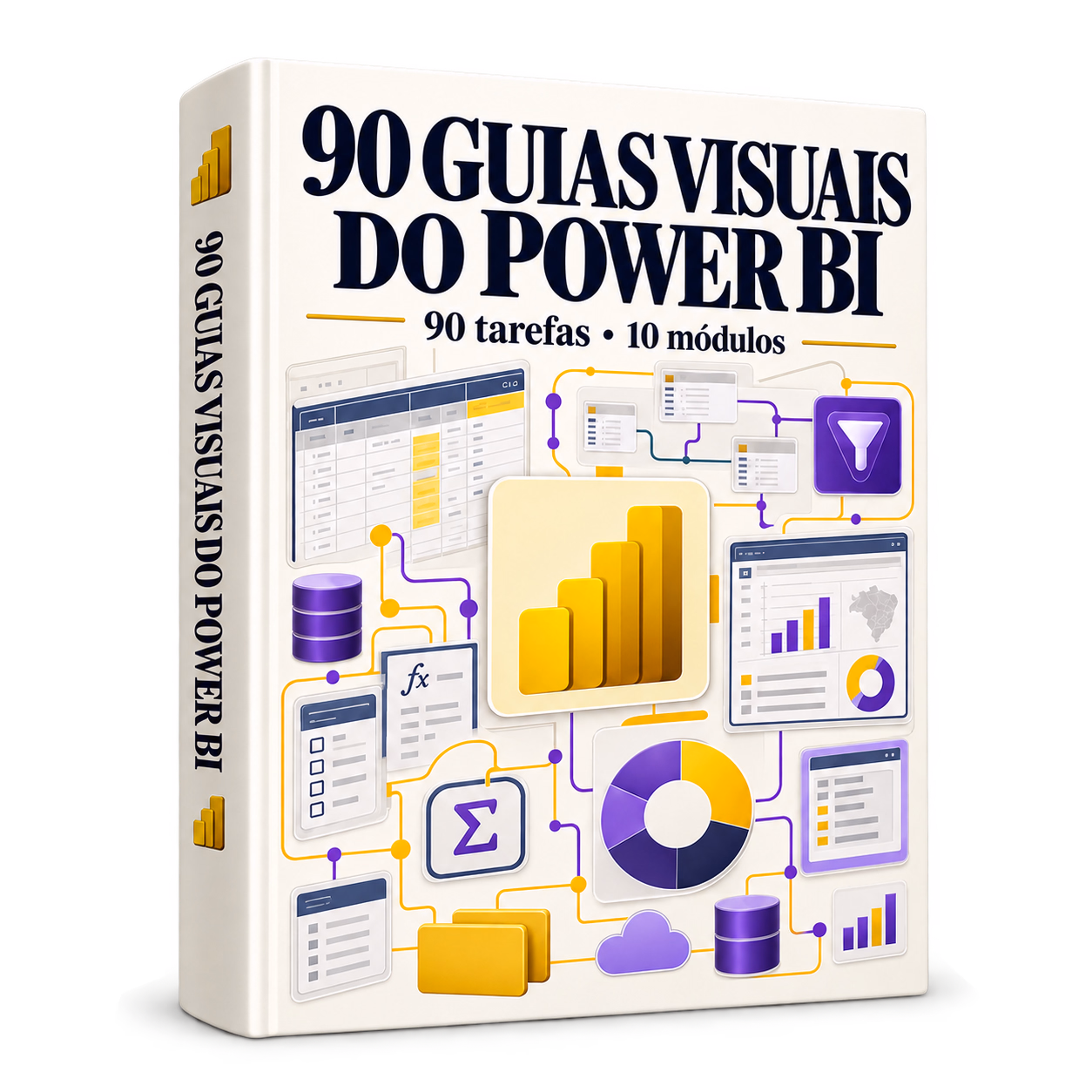 90 Guias Visuais do Power BI, produto principal do Plano Básico